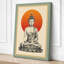 Buddha in Meditation Japandi - Wrapped Canvas-1153184595-1153184607