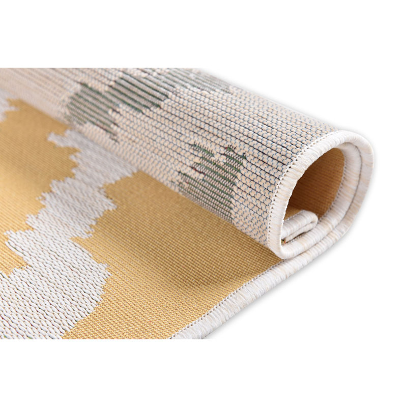 Geometric Hand Woven Indoor / Outdoor Area Rug, Rectangle 123 x 180cm
