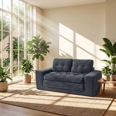 Canapé-lit convertible en velours côtelé l 66,93 po x P 34,25 po x H 33 po Form Furniture