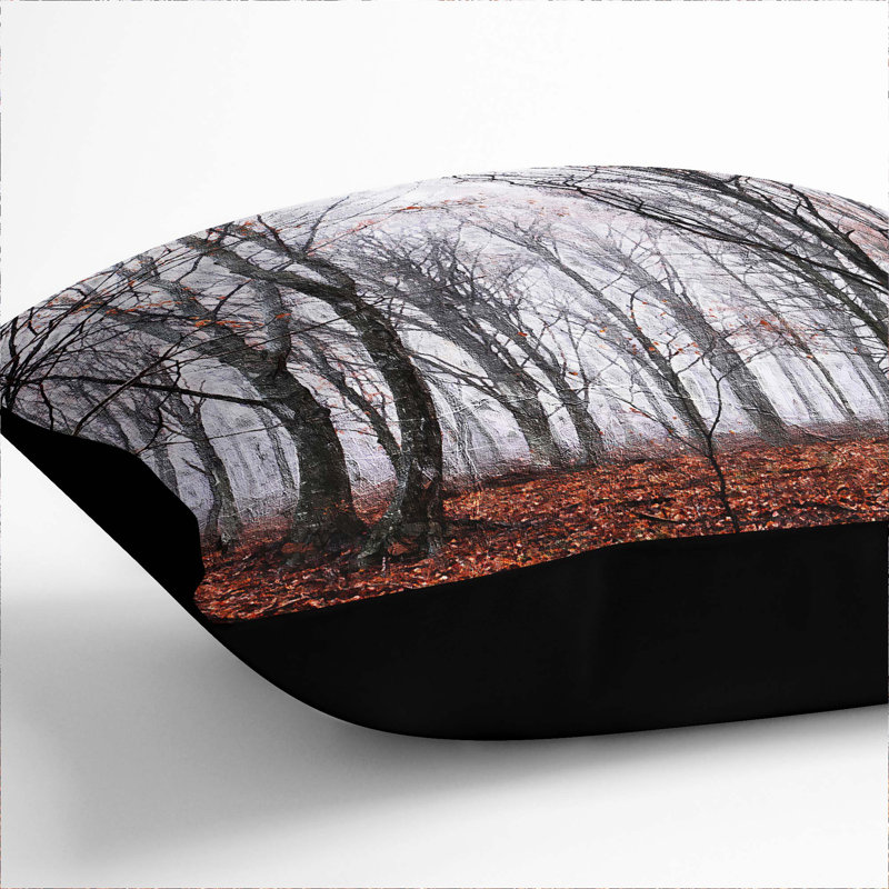 Square Throw Cushion, 40cm H x 40cm W x 15cm D, Black