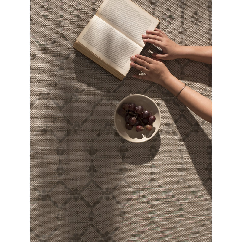 Tapis intérieur / extérieur beige Naci, Rectangle 2 pi x 3 pi