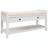 HOOSENG Entryway Storage Bench with Shoe Rack, Cushioned Seat and Drawers, White-899194529