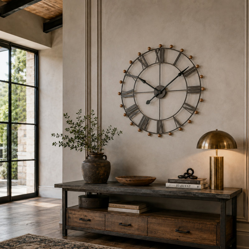 Estherlene Metal Wall Clock