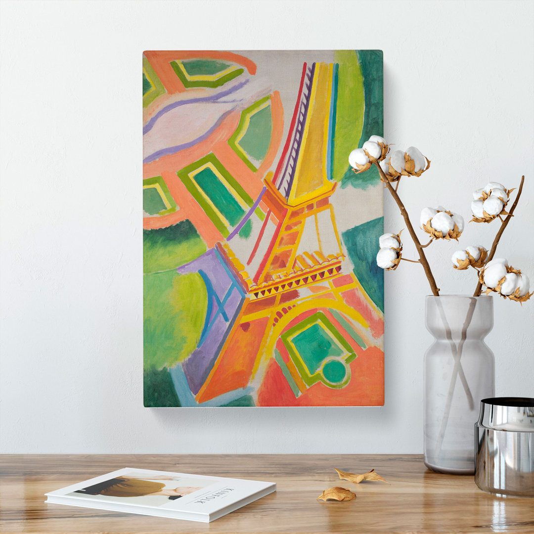 Eiffel Tower by Robert Delaunay - Wrapped Canvas Painting