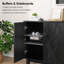 Buffet, armoire latérale de rangement, armoire décorative multifonctionnelle médiévale convenant au salon, à la salle à manger, à l'entrée, au couloir et à la cuisine
