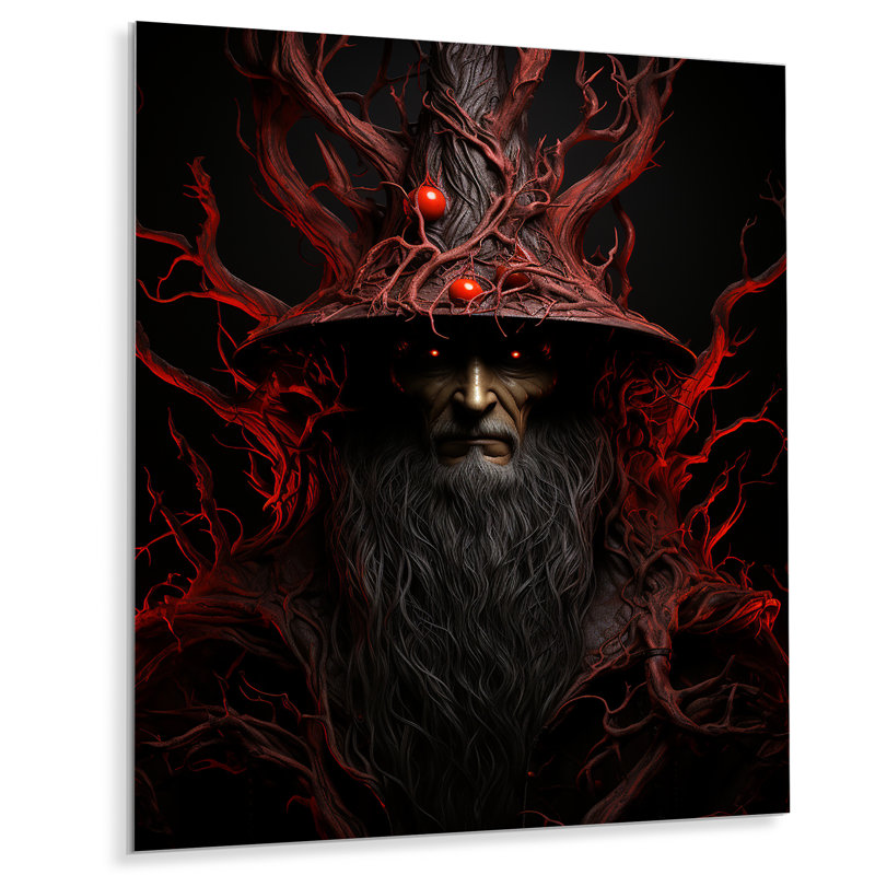 «Red Wizard Magic» - art mural en métal Wizards, H 32 po x l 16 po x P 1 po