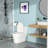 White Ceramic One Toilet - Comfortable Seat Height, Tornado Flush, Silent , High Porcelain Glaze One Piece Flush Power, Soft Close Seat, Comfort Material