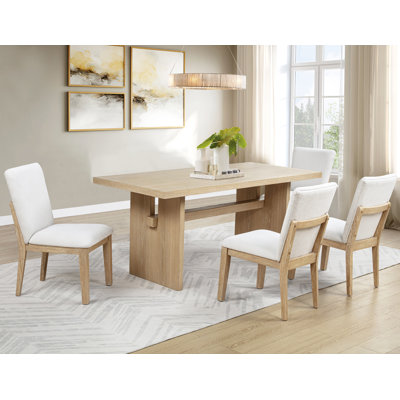 Lugo Sumter 70" Rectangular Sled Base Light Oak Dining Table