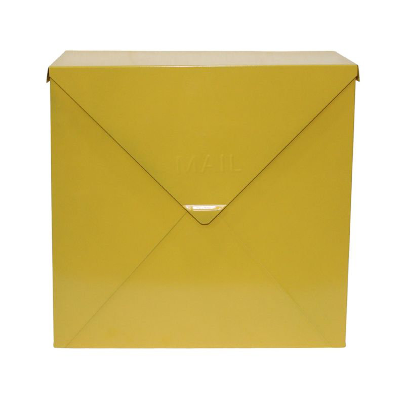 Boîte aux lettres murale Chicago, H 10 po x l 10 po x P 4 po, Jaune