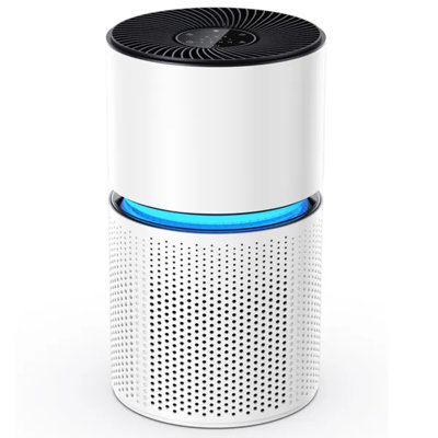 White Home Air Purifier for Large Room, Air Cleaner with 1095 Sq.Ft Coverage, Multi-Layer Filtration System for Dust Pet Dander Smoke Pollen Bedroom Office Use