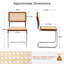Benett Modern 46cm Natural Woven Rattan Dining Chairs with Metal Frame Small Kitchen Side Chairs-595105645-602722783