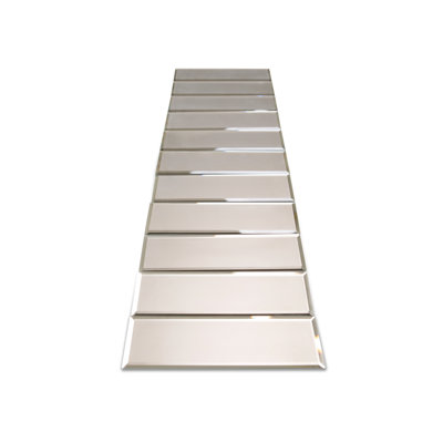3" x 10" Beveled Glass Subway Tile