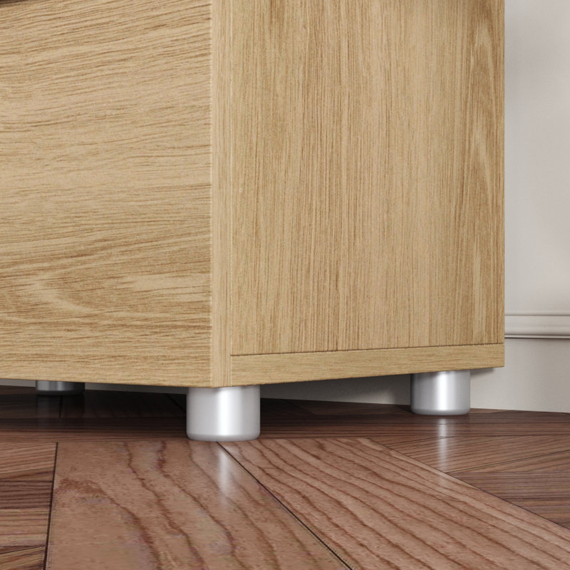 19'' H X 15.7'' W 2-Drawer Nightstand(Single), Light Oak