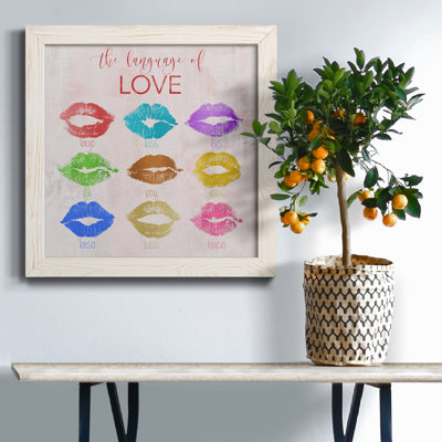 Rainbow Kiss - peinture sur toile encadrée