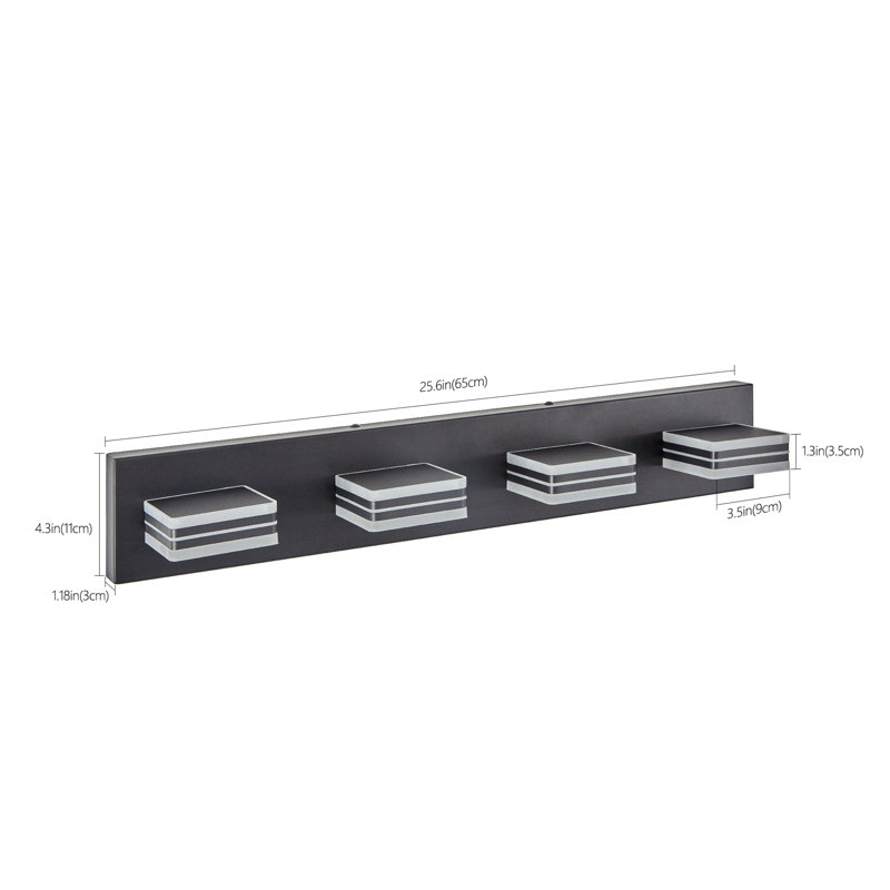 Lalith 4 - Light Vanity Light, Black