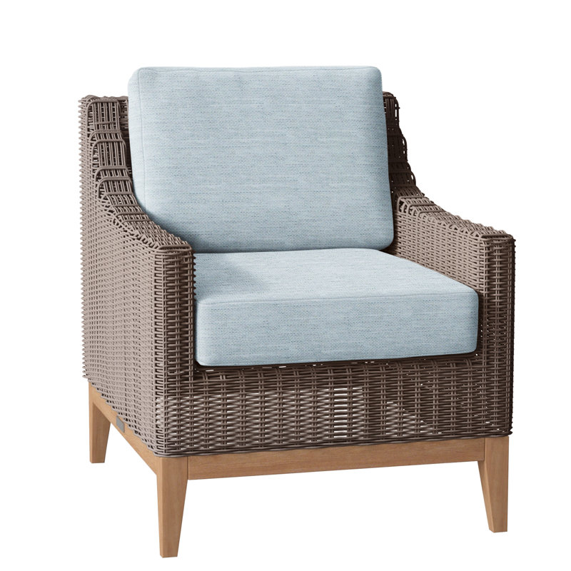Frances Outdoor Lounge Chair, Ocean, Frances Cobblestone