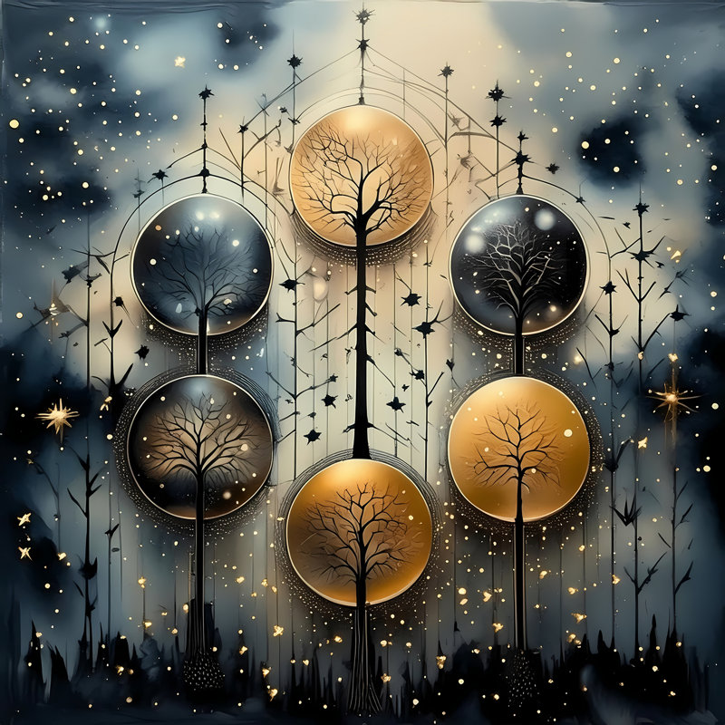 Stellar Symphony, 24" H x 24" W