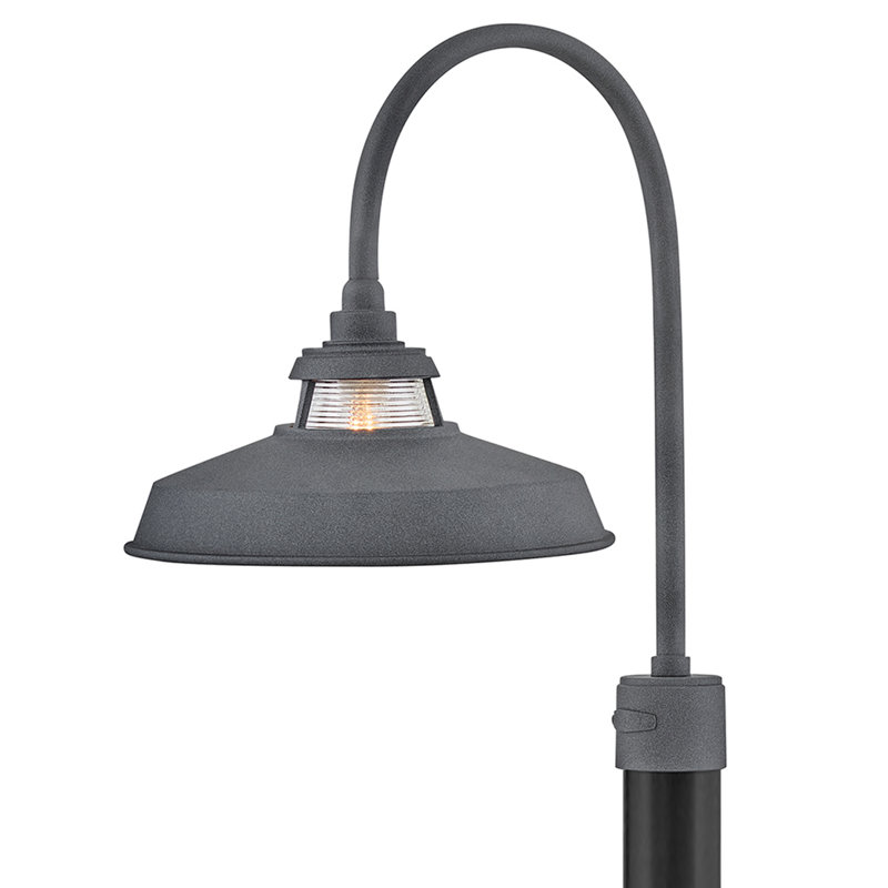 Troyer 1 - Light Pier Mount Lantern, Aged Zinc