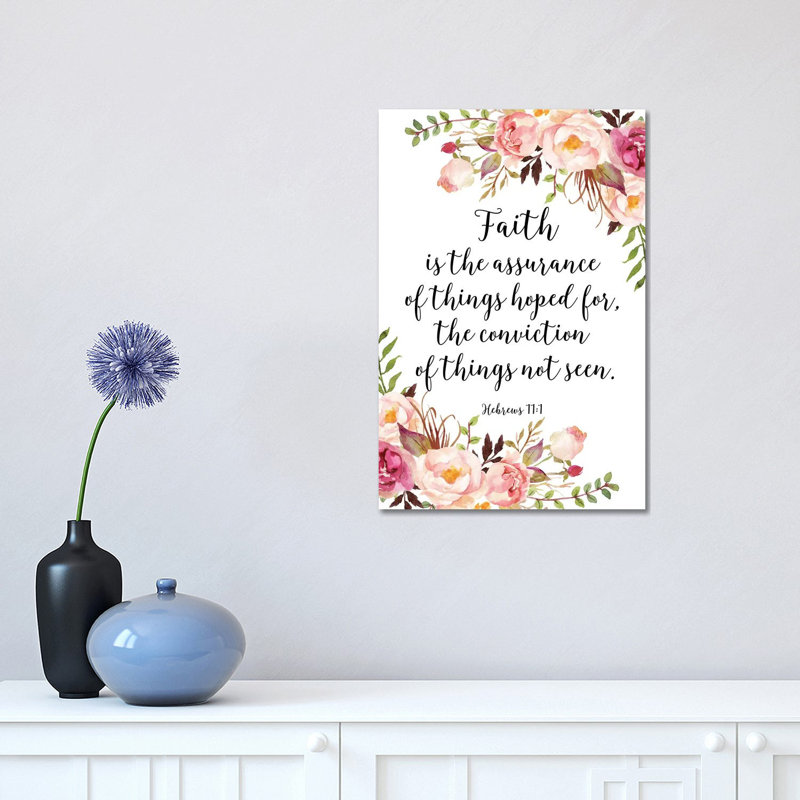 Hebrews 11:1 - Print on Canvas, Wrapped Canvas, 30.48 cm H x 45.72 cm W