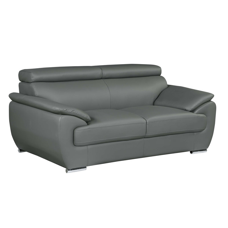 Causeuse en cuir véritable