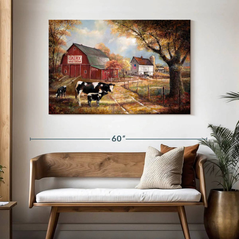 Souvenirs à la ferme, H 32 po x l 48 po