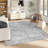  adamstown Emporia Lianne Machine Washable Traditional Border Indoor Area Rug, Ivory Gray Beige Non-Slip Chenille – Living Room & Bedroom, 5x7-115805288