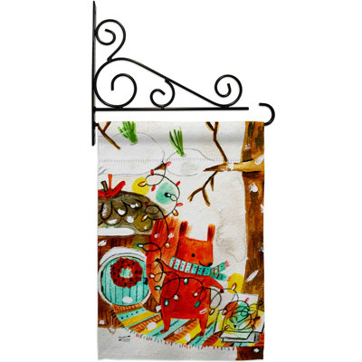 Double Sided 18.5'' H x 13'' W Polyester Flag Set