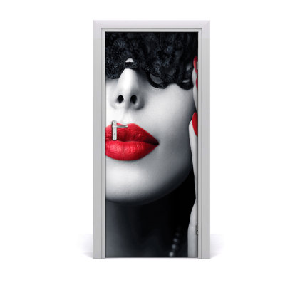 Lace Mask Door Decal