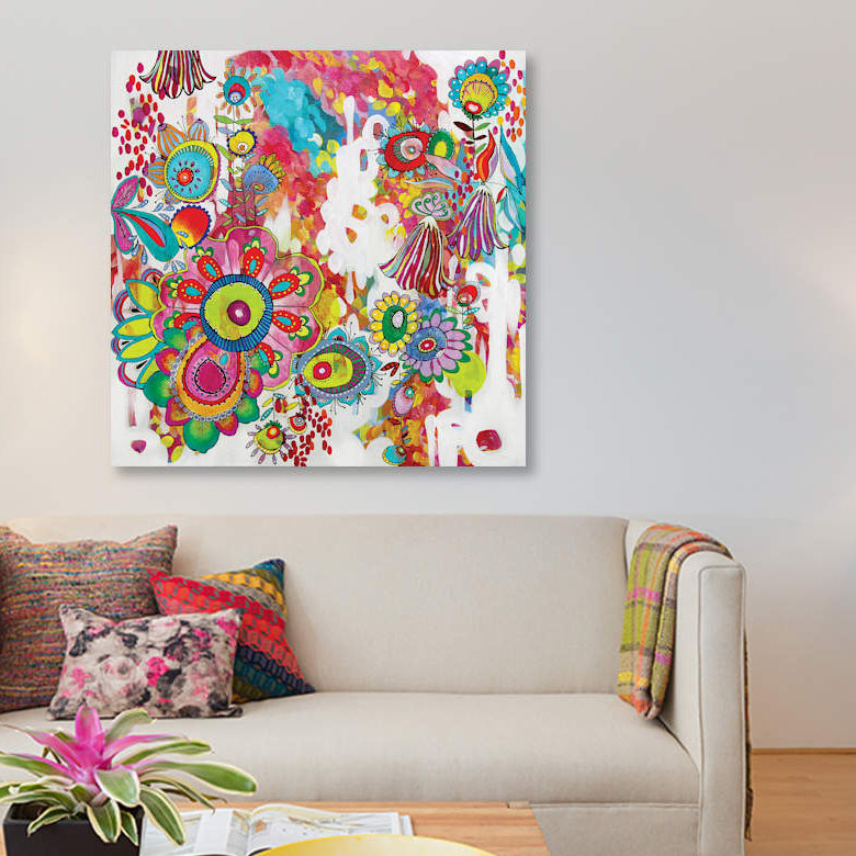 «Miss Penelope» par Stephanie Corfee, impression sur toile, H 18 po x l 18 po x P 1,5 po, Toile encadrée noire, Pas de tapis