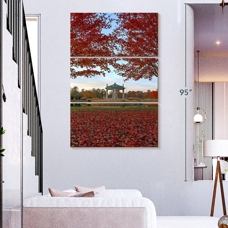 Alvord Forest Park Red Autumn, 74" H x 48" W