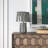  Minori Black Striped Papier Mache Table Lamp