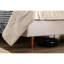 Élégant très grand lit avec tête de lit tapissier somptueuse de 54 po - structure en métal, décoration de chambre à coucher, sommier requis, styles d'assemblage facile