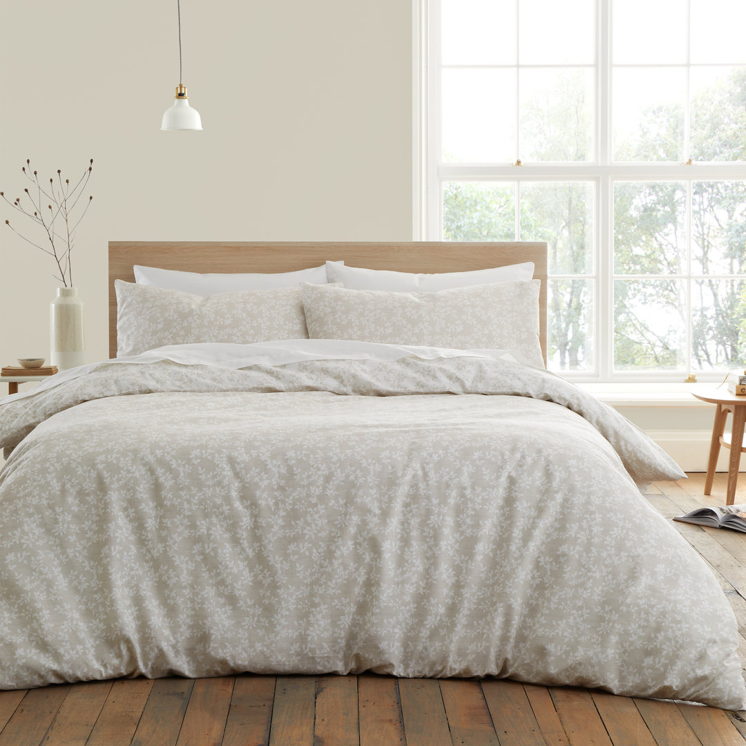 Shadow Leaves 200 Thread Count Cotton Duvet Cover Set