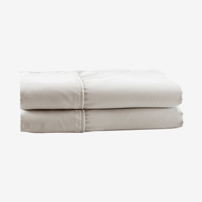 Lux Enzyme-Washed Double-Brushed 2pc. Pillowcase Set, Standard, Heather Gray