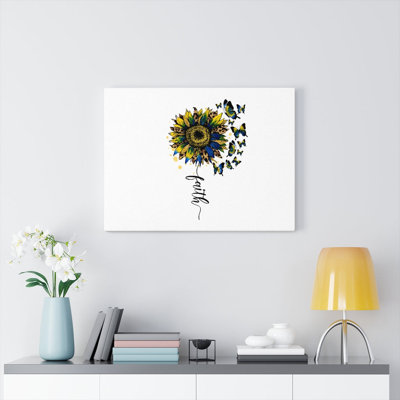 Faith Sunflower - Wrapped Canvas Print