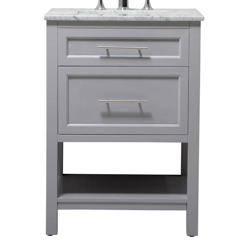 Ensemble de meuble-lavabo simple 25 po Andralyn, gris