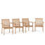 Chaise de salle à manger d'extérieur Eldona Premium avec structure en bois massif