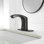Automatic Sensor Touchless Bathroom Sink Faucet With Deck Plate In Matte Black