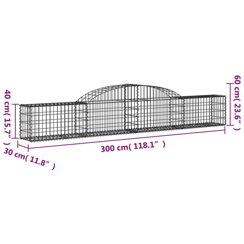 Ashvir Silver Metal Fence Panels, 60 cm H x 300 cm W x 30cm D