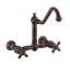 Whitehaus Wall Mount Faucet with Long Traditional Swivel Spout and Solid Brass Side Spray-1164385469-1136461468