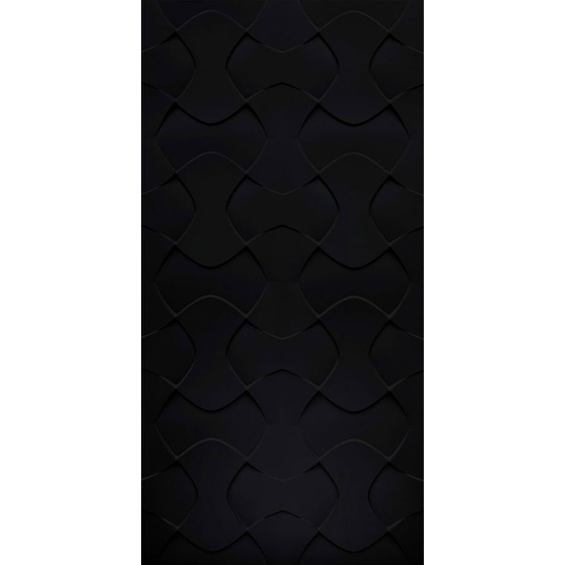 Morpheus Max 4pi x 8 pi Panneaux muraux en PVC à coller 3D (32 pieds carrés / feuille), Noir Calcutta
