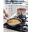 Ensemble de batterie de cuisine standard en acier inoxydable à poils multiples 12 pièces, casseroles et poêles Cooks