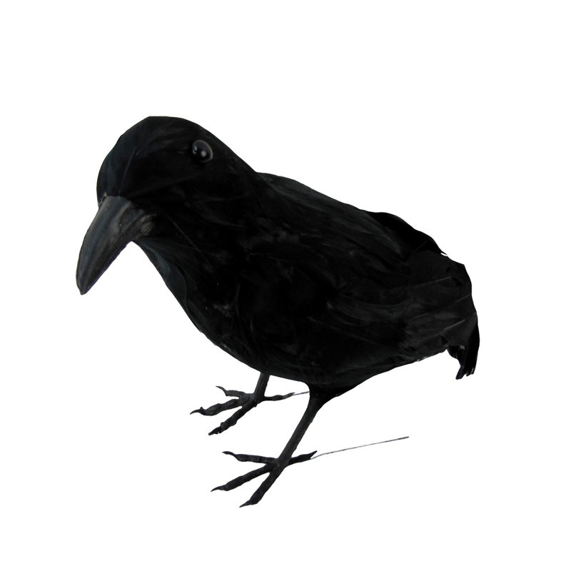 Black Lifesize Raven Movie Prop Fake Crow Halloween Accessory Bird Hunting Decoy Black Lifesize Raven Movie Prop Fake Crow Halloween Accessory Bird Hunting Decoy