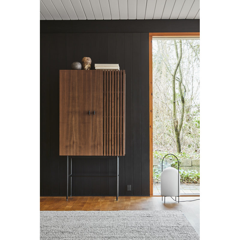 Array Highboard (80 Cm), Black/Walnut