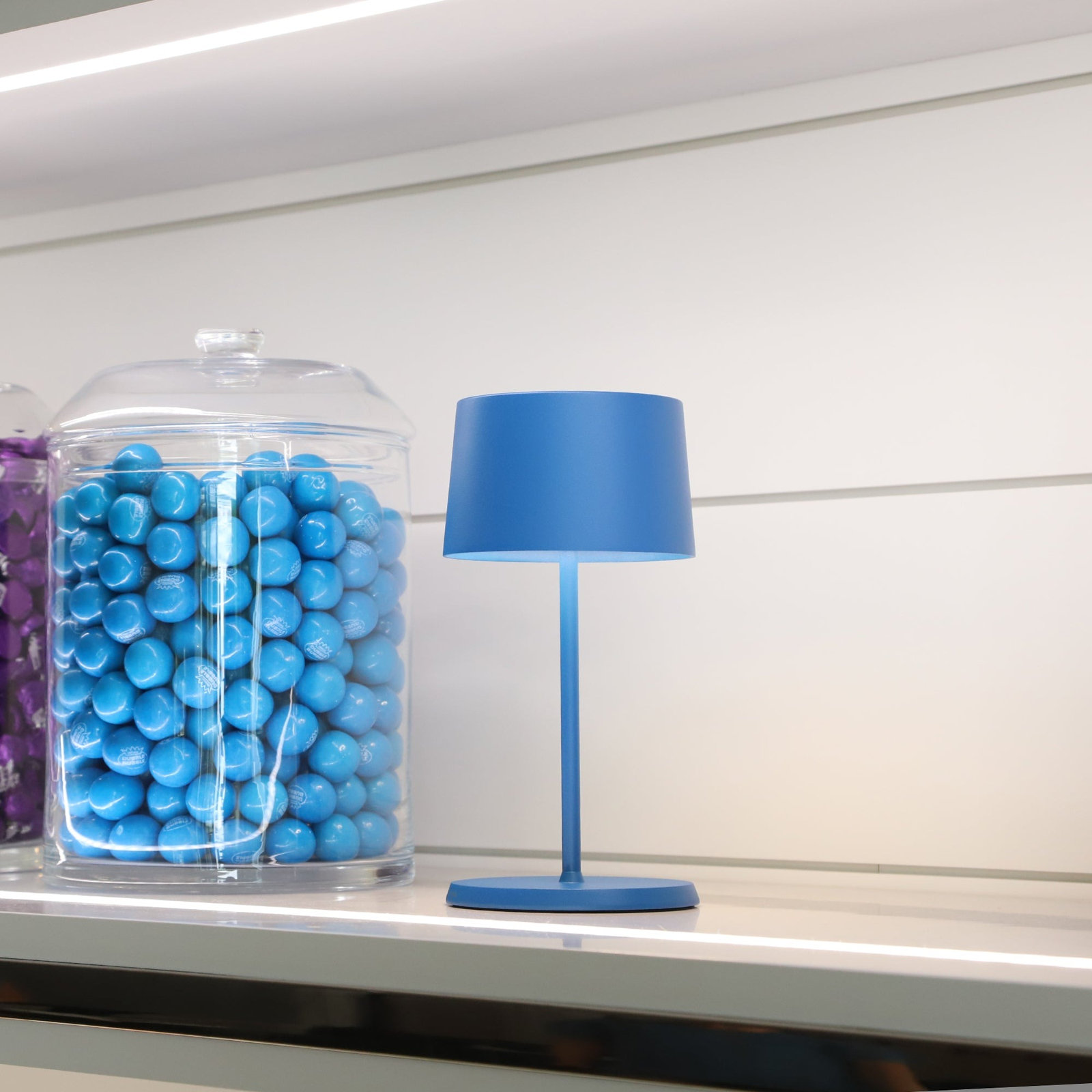 Olivia Table Lamp, Capri Blue