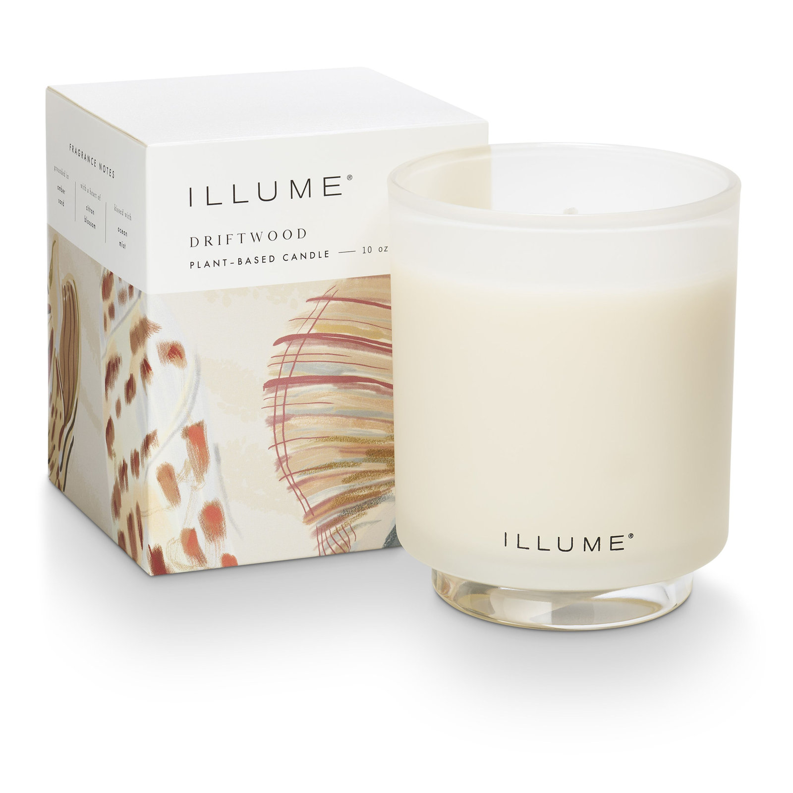 Beautifully Done Driftwood Candle, Refillable Boxed Glass