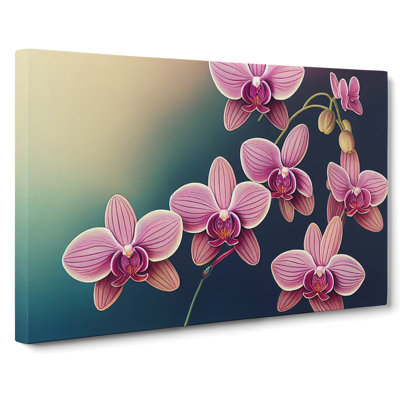 Cheerful Orchid Flowers - Wrapped Canvas