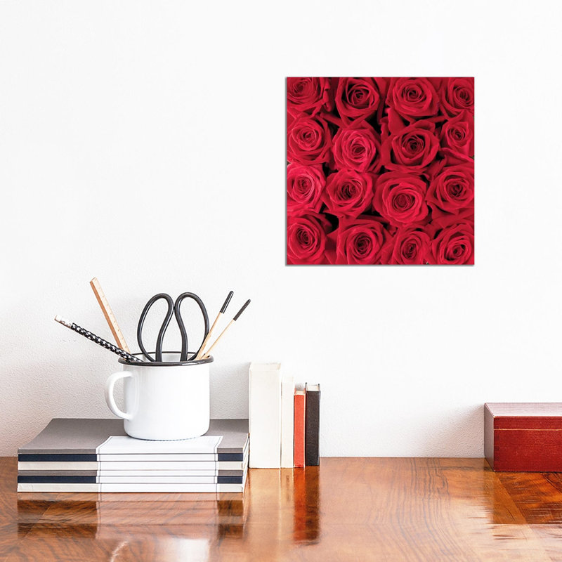 Red Rose Creation 1 Piece Wrapped Canvas Wall Art, 30.48 cm H x 30.48 cm W