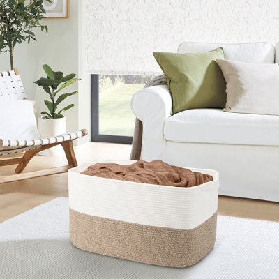 62L Extra Large Storage Baskets for Blankets,Large Capacity Woven Storage Basket,Stylish & Durable Storage for Toys/Laundry