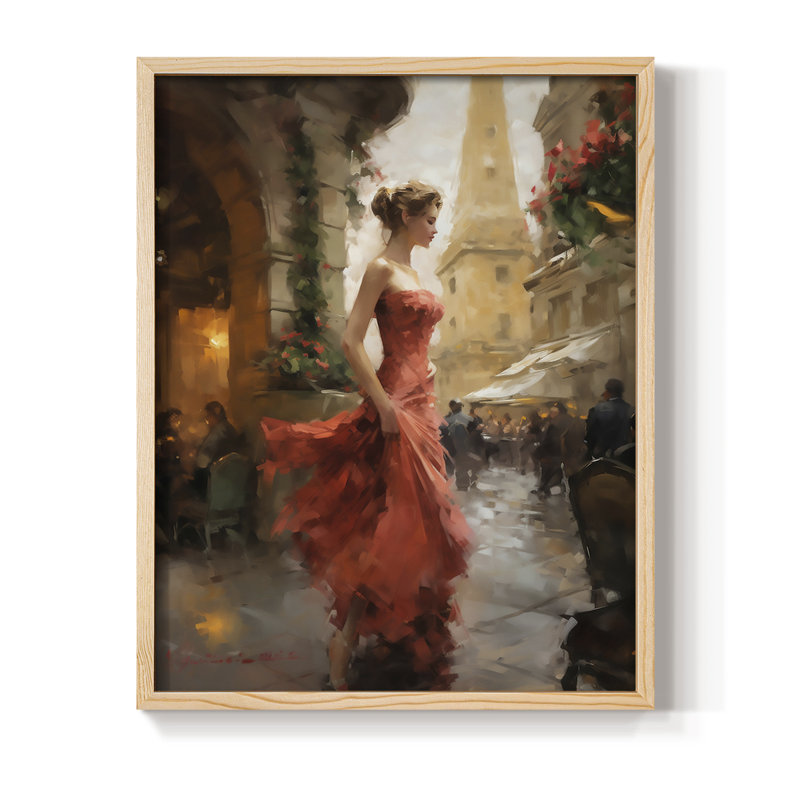 Reproduction encadrée WOMEN Series CDXLII - bois massif, Naturel, H 11 po x l 9 po